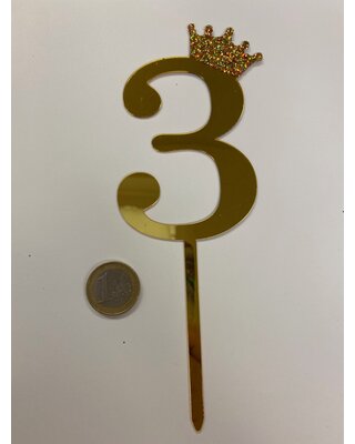 acryl prikker cijfer 3