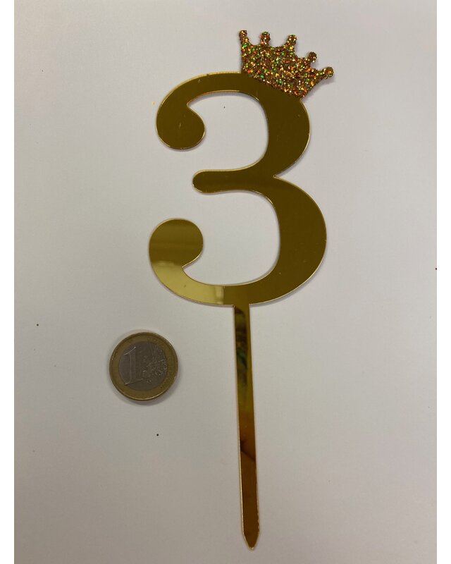 acryl prikker cijfer 3