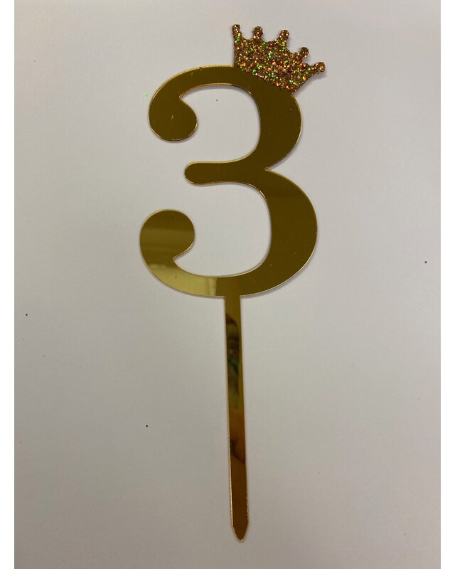 acryl prikker cijfer 3