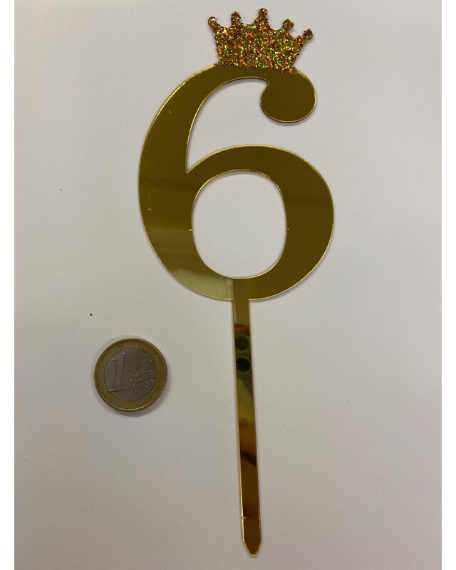 acryl prikker cijfer 6