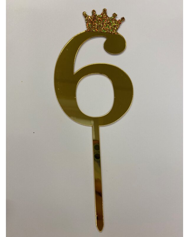 acryl prikker cijfer 6