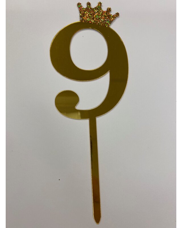 acryl prikker cijfer 9