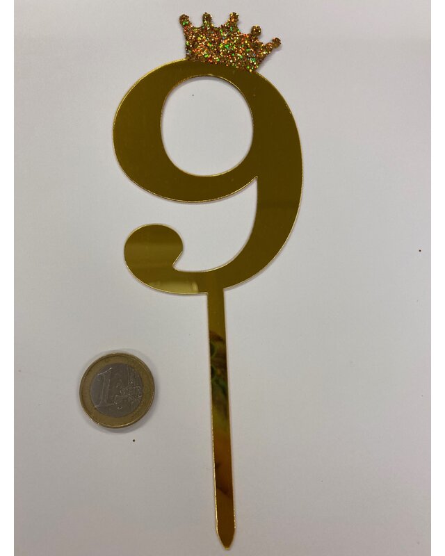 acryl prikker cijfer 9