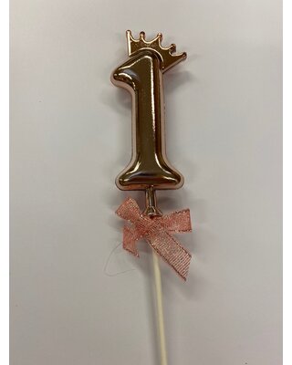 Cake topper ballon 1 roze