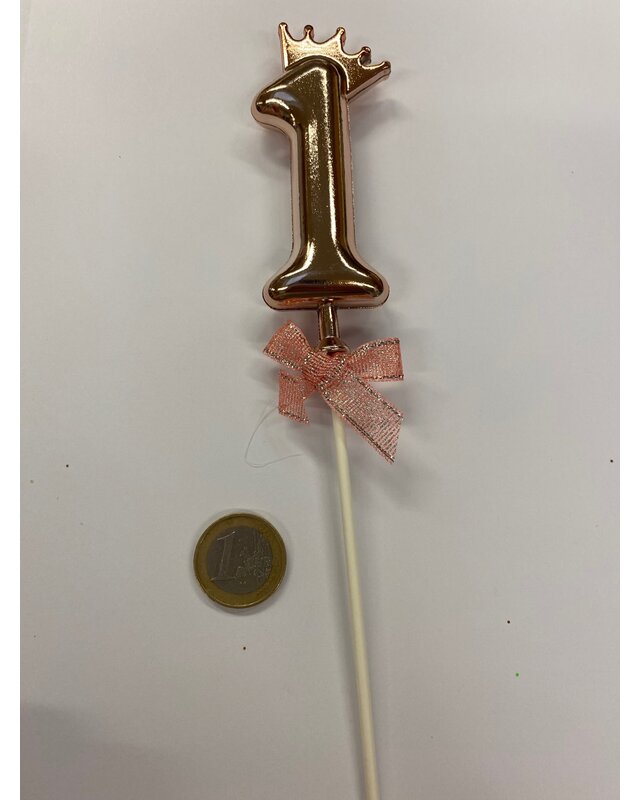 Cake topper ballon 1 roze