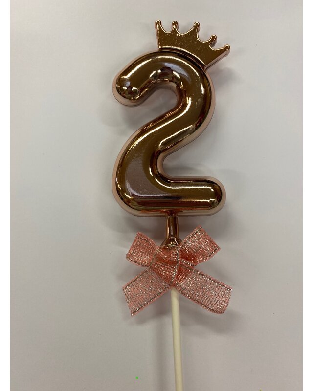 Cake topper ballon 2 roze