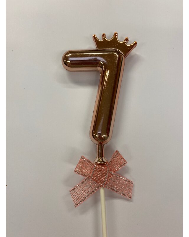 Cake topper ballon 7 roze