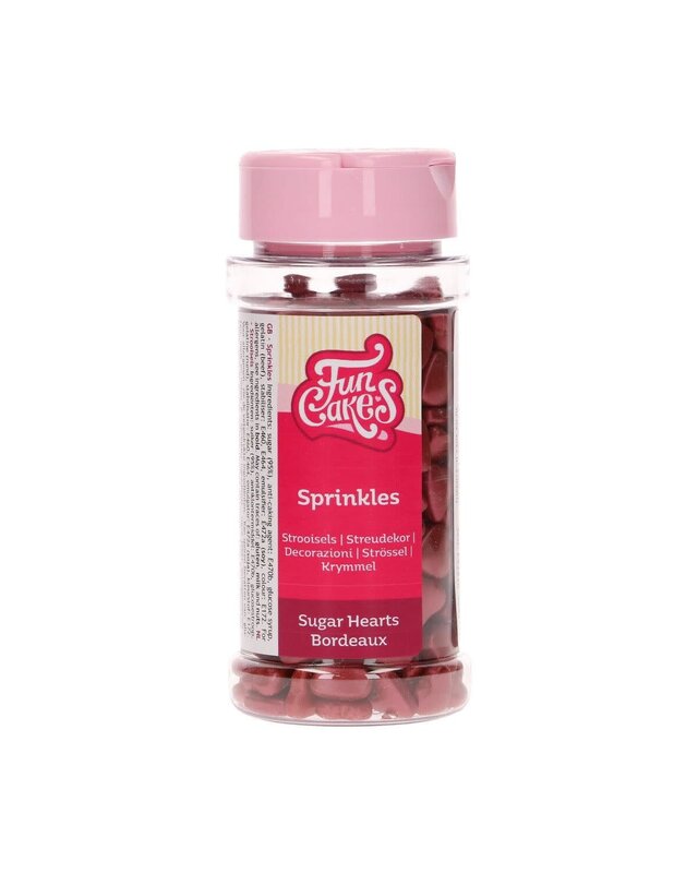 Funcakes Suikerhartjes Bordeaux 80g