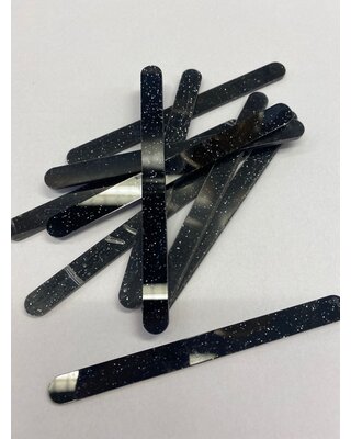 Acryl ijsstokjes glitter zwart 10st