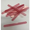 Acryl ijsstokjes glitter roze transparant 10st