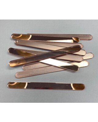 Acryl ijsstokjes rose goud 10st