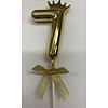 Cake topper ballon 7 goud