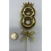 Cake topper ballon 8 goud