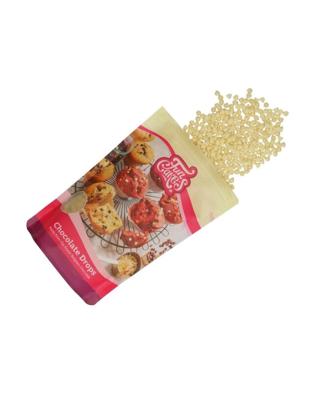 Funcakes FunCakes Chocolade Drops Wit -350g-