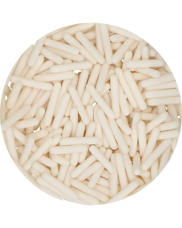 Funcakes FunCakes Matt Sugar Rods XL Wit 70 g