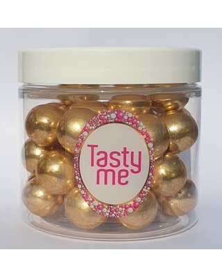 tastyme Crispy chocolade ballen vintage goud 100gr TM-2083