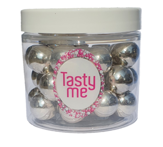 tastyme Crispy chocolade ballen zilver ( Tasty Me )