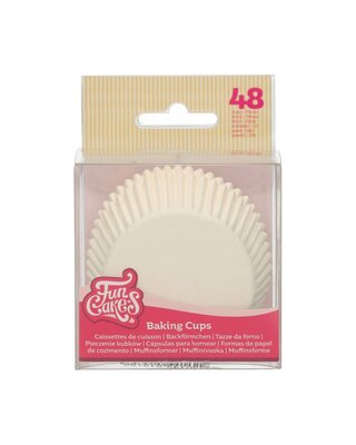 Funcakes FunCakes Cupcakevormpjes wit pk/48