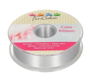 Funcakes FunCakes Taartlint Zilver 25mm per meter