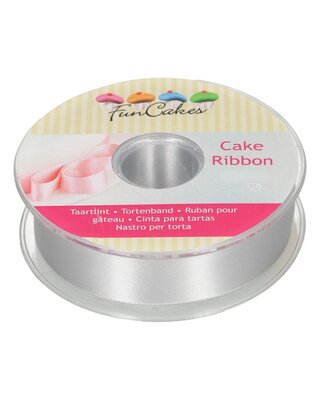 Funcakes FunCakes Taartlint Zilver 25mm per meter