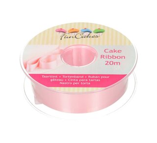 Funcakes FunCakes Cake Ribbon -Roze- 25mm  per 1 meter