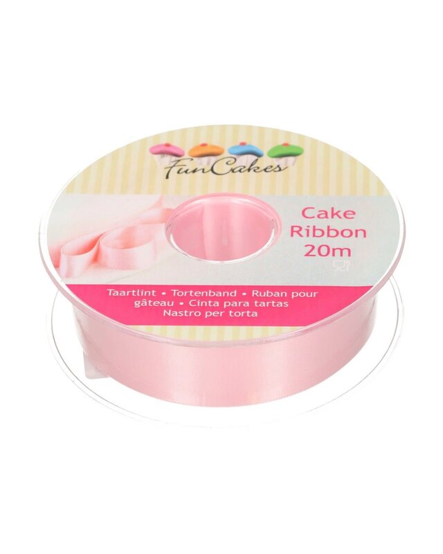 Funcakes FunCakes Cake Ribbon -Roze- 25mm per 1 meter