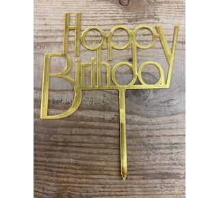Happy birthday topper future gold
