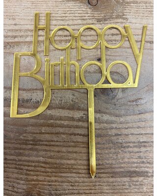 Happy birthday topper future gold