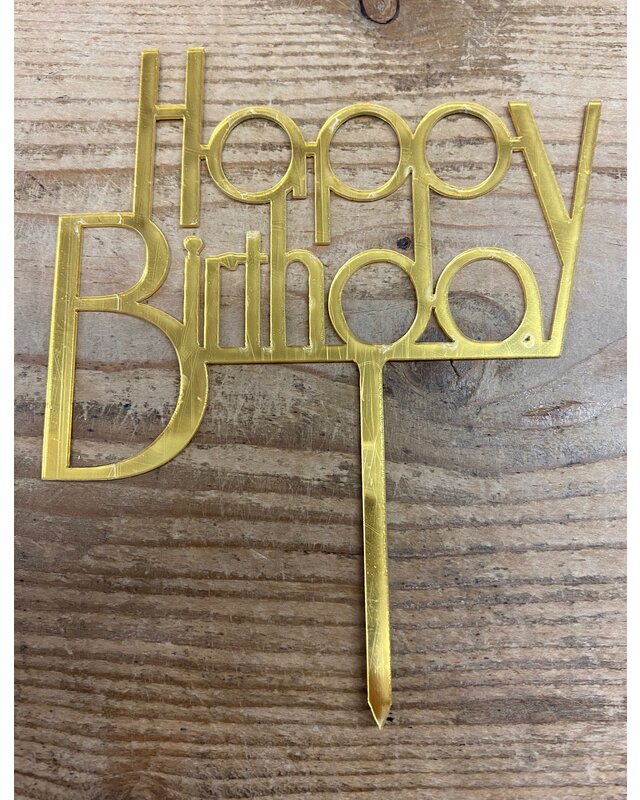 Happy birthday topper future gold