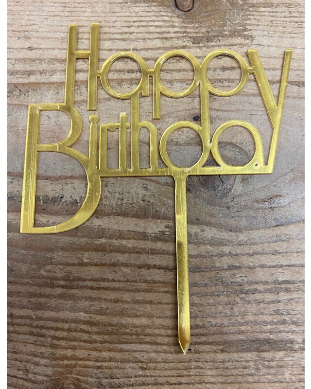 Happy birthday topper future gold