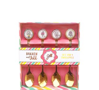 bakken met Jill Jill - Theelepels - 4 stuks - Goud