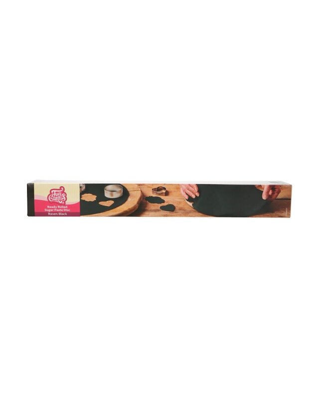 Funcakes FunCakes Ready Rolled Fondant Disc -Raven Black-