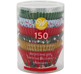 wilton Wilton Baking Cups Traditional Holiday pk/150