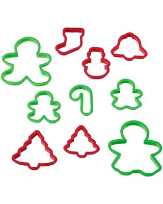 wilton Wilton Plastic Cookie Cutter Christmas Set/10