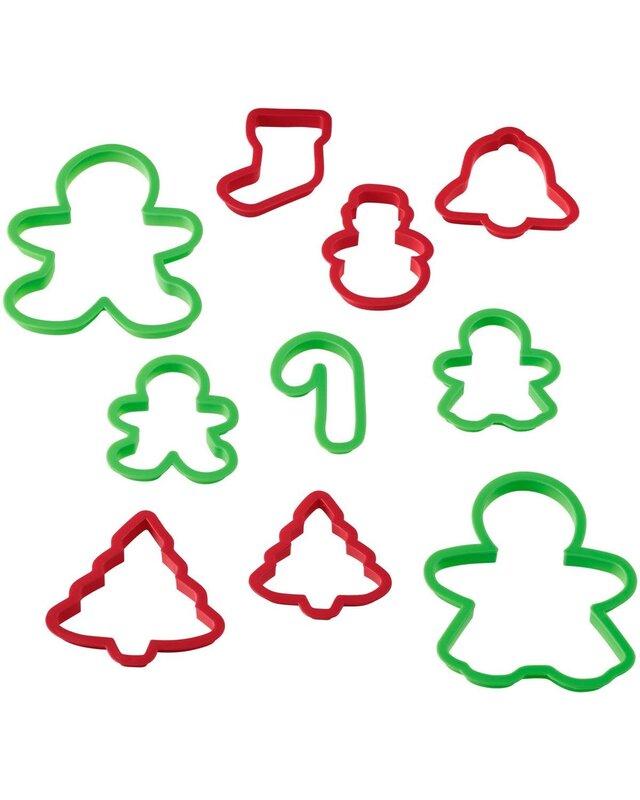 wilton Wilton Plastic Cookie Cutter Christmas Set/10