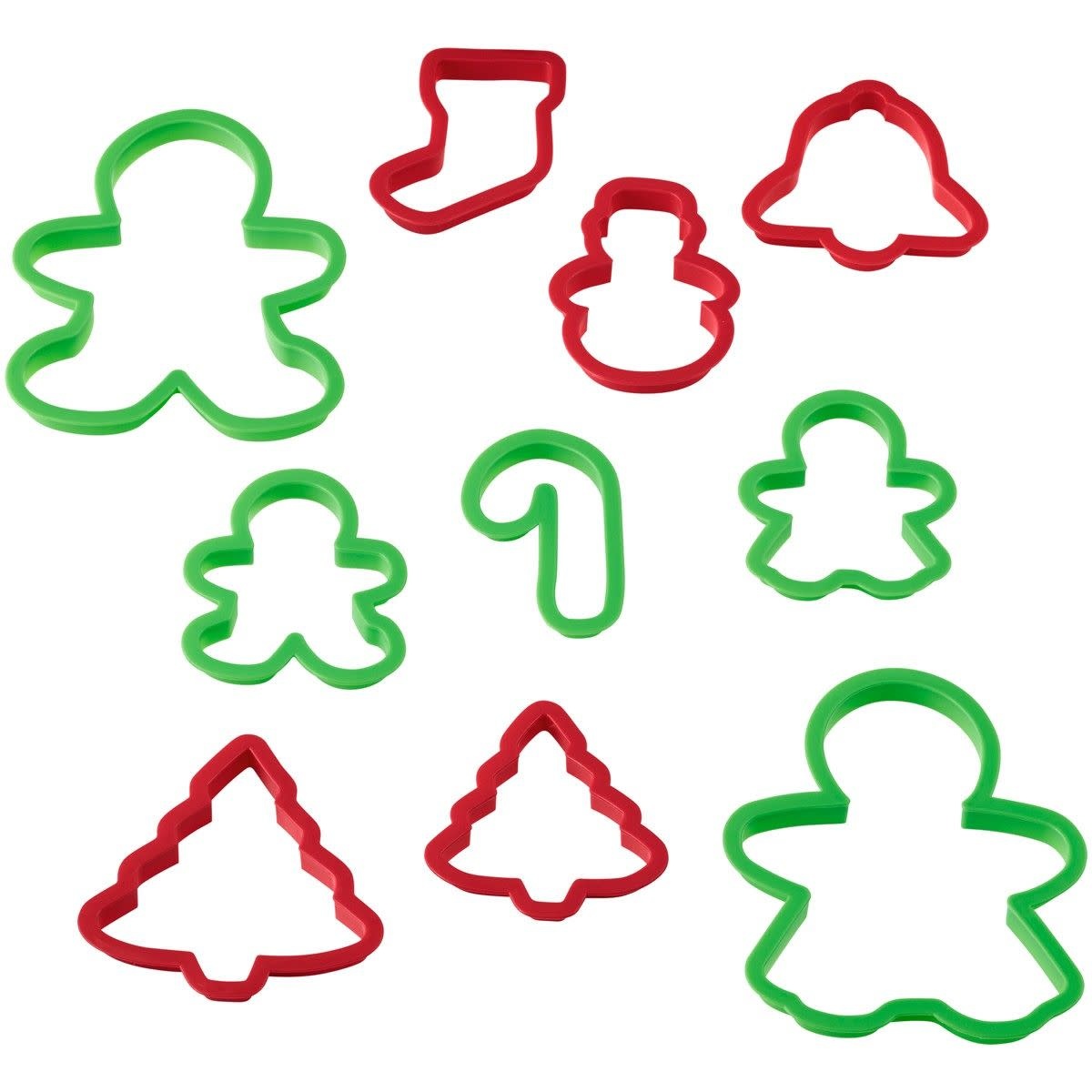 wilton Wilton Plastic Cookie Cutter Christmas Set/10
