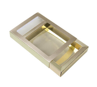 Chocoladeletter doos goud CLD