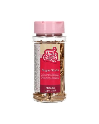 Funcakes FunCakes Metallic Sugar Rods XL -Light Gold- 70g