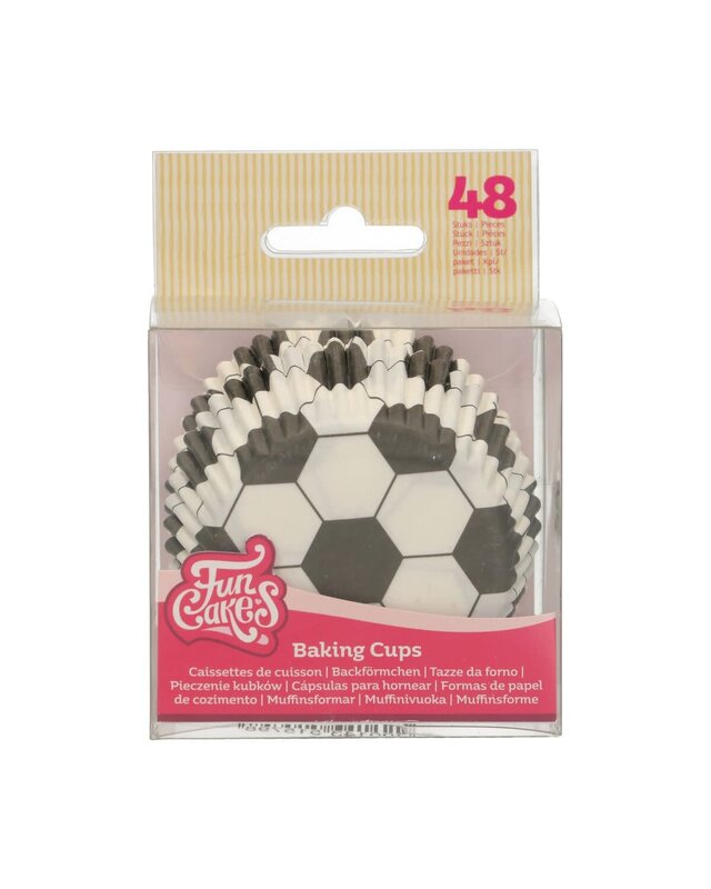 Funcakes Baking Cups -Soccer voetbal- pk/48