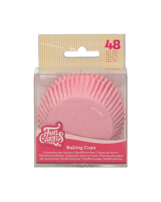 Funcakes Cupcakevormpjes licht roze pk/48