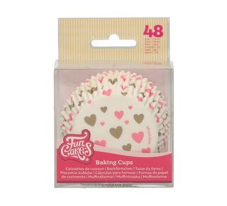 Funcakes FunCakes Baking Cups -Hearts- pk/48