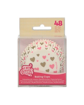 Funcakes FunCakes Baking Cups -Hearts- pk/48