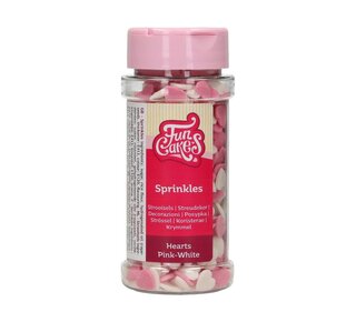 Funcakes FunCakes Hartjes Roze-Wit 60g