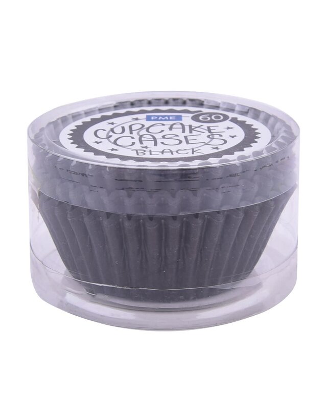 PME PME Baking Cups Black zwart pk/60