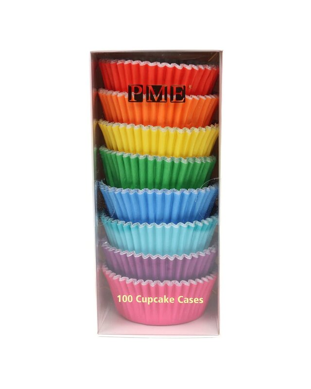 PME PME Baking Cups rainbow Colour pk/100
