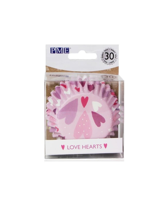 PME PME Foil Baking Cups Love Hearts pk/30