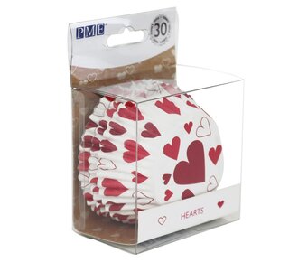 PME PME Foil Lined Baking Cups Hearts pk/30