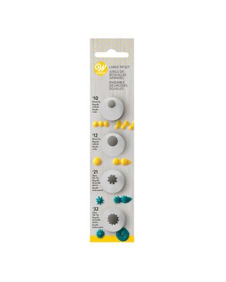 wilton Wilton Decorating Tip Set Large #010, #012, #021, #032