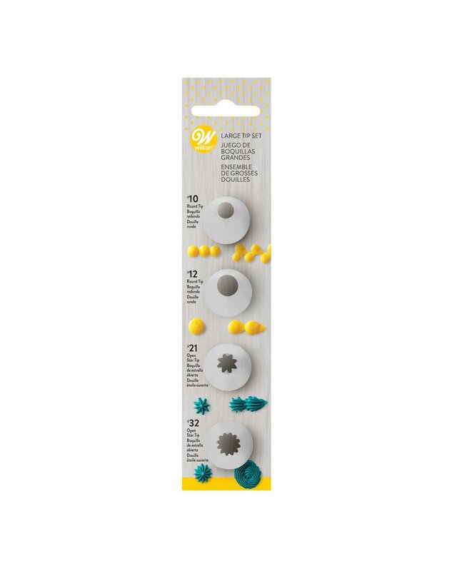 wilton Wilton Decorating Tip Set Large #010, #012, #021, #032