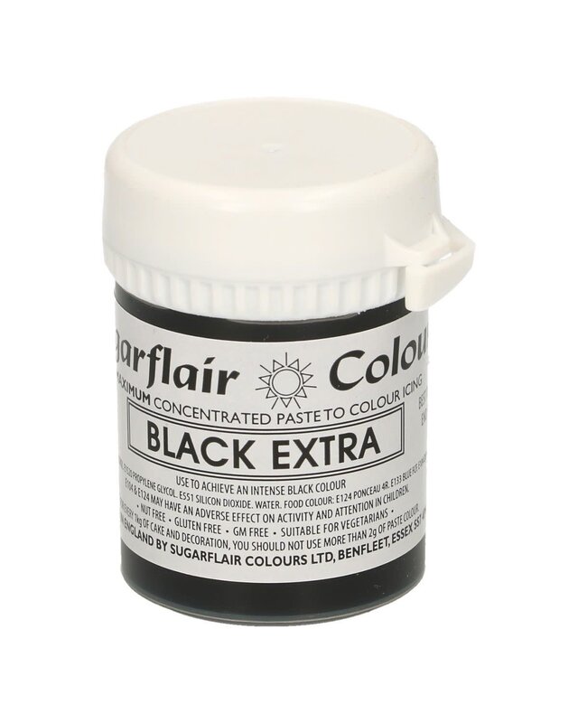 sugarflair Sugarflair - Max Concentrate Paste Colour zwart BLACK EXTRA 42g